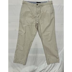 Tommy Hilfiger Custom Fit Chino Pants Mens 38x30 Khaki Flat Front Casual